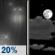 Monday Night: Slight Chance Light Rain then Partly Cloudy